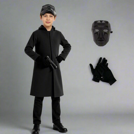 Cosplay Front Man Costume Polyester Outfit Kids Game Guard Jumpsuit