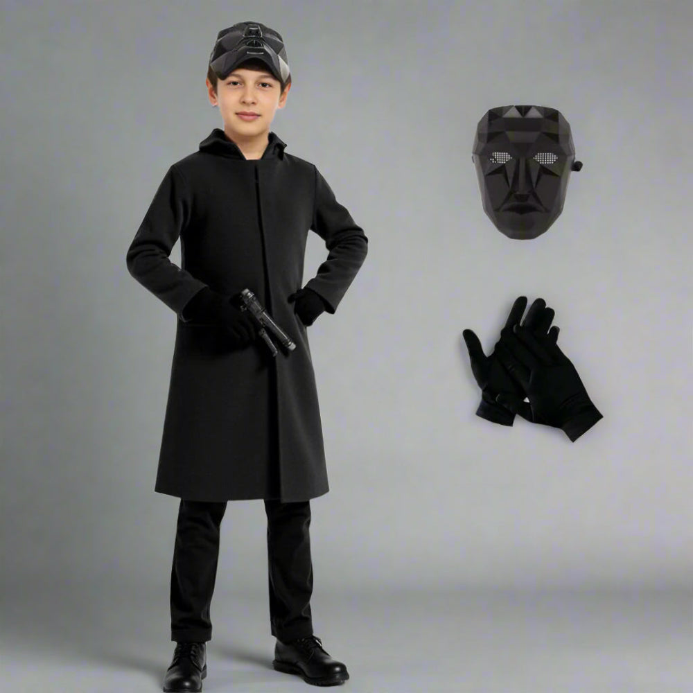Kids Costume Front Man Outfit Game Guard Jumpsuit