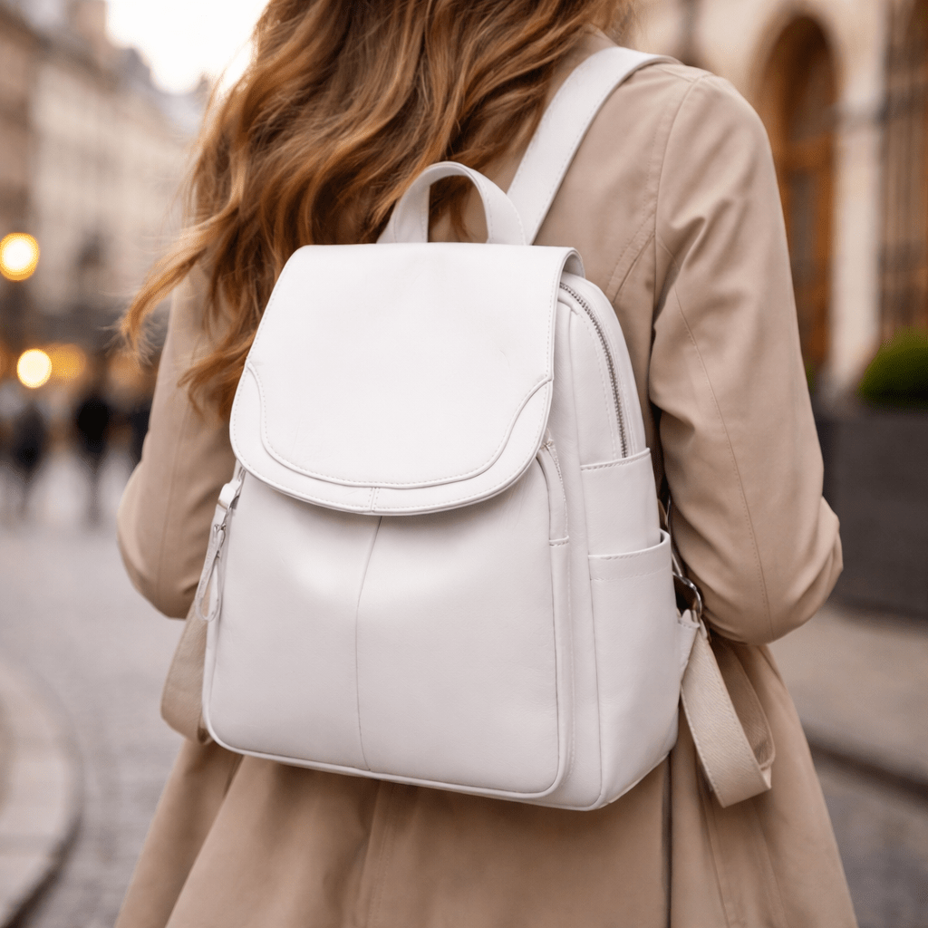 THEFTLESS LUXORA – Elegant Anti-Theft Leather Backpack for Women