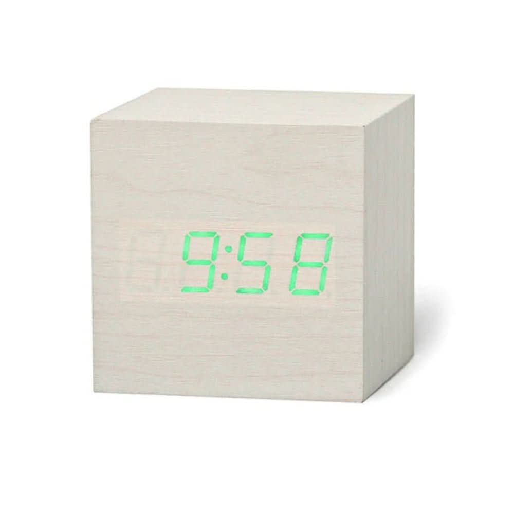 ZENICUBE – Minimalist LED Alarm Clock with Time, Date & Temperature Display
