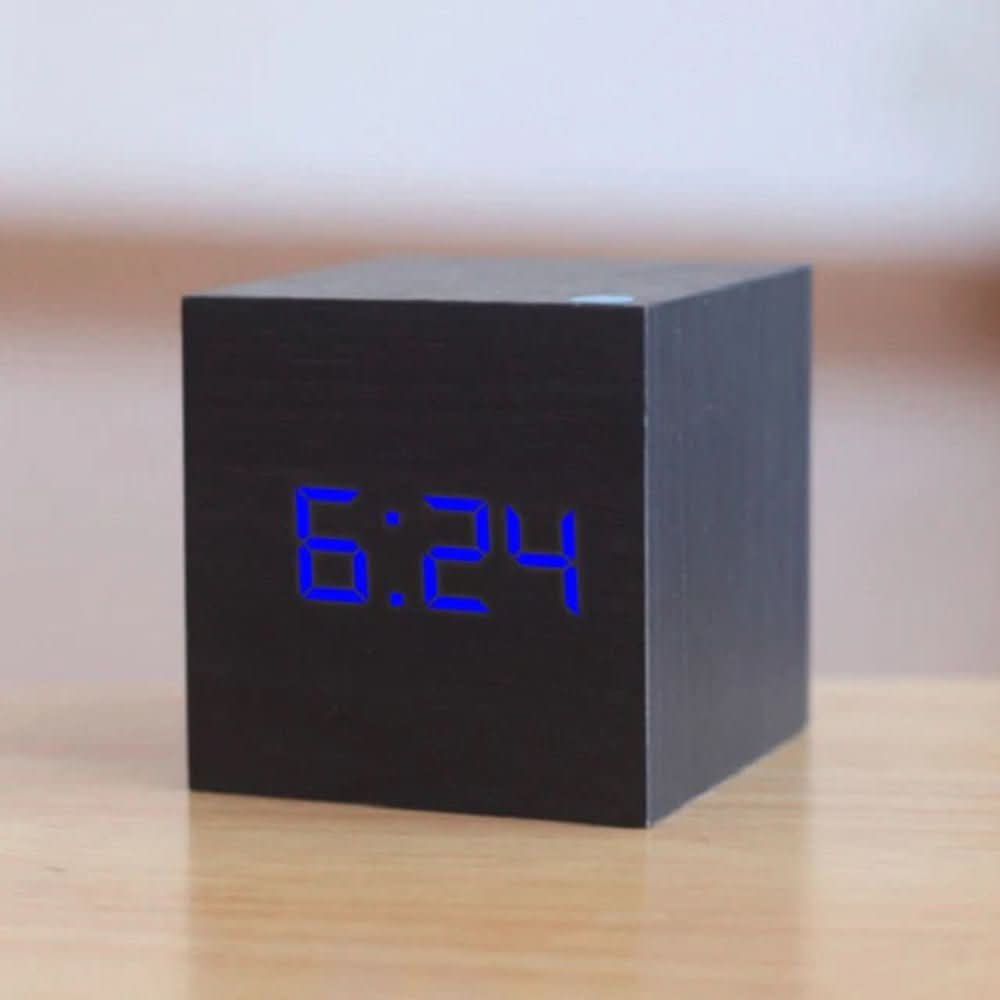 ZENICUBE – Minimalist LED Alarm Clock with Time, Date & Temperature Display