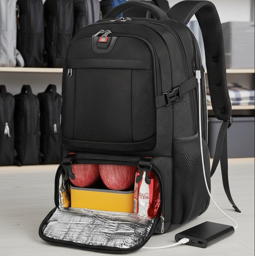 TRAVELNEST – Laptop Backpack with Insulated Food Compartment & USB Port