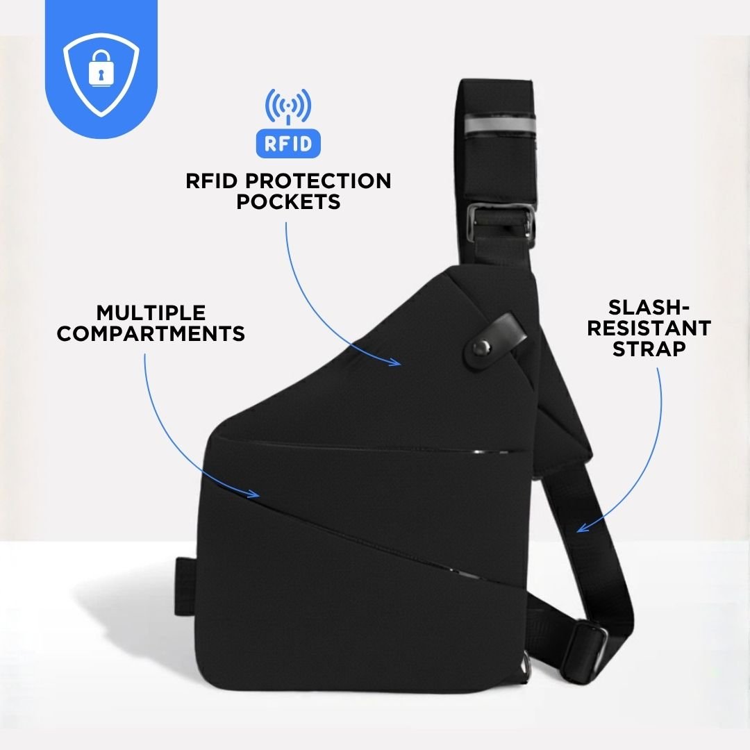 TRAVLOCK – Anti-Theft Crossbody Bag with RFID Protection and Waterproof Design