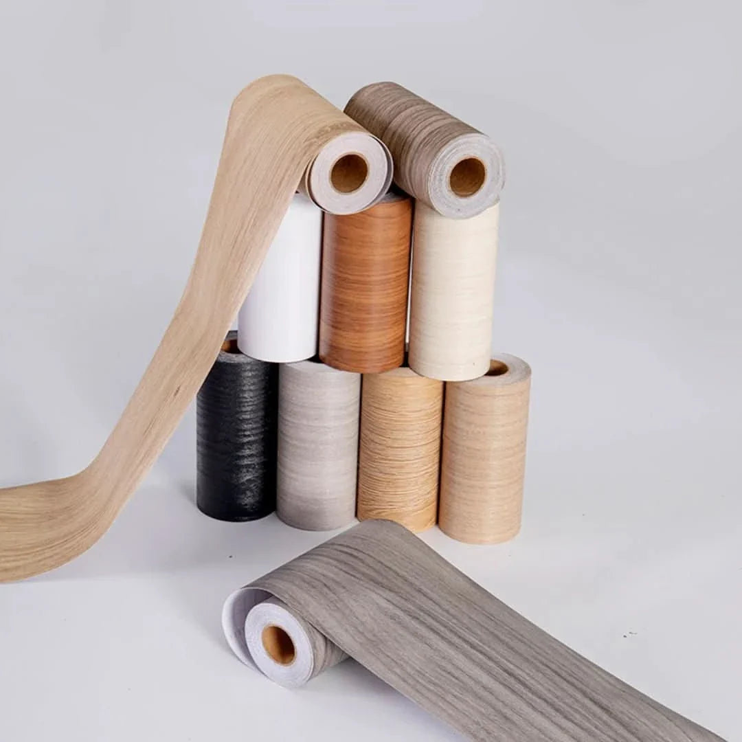CasaForm Premium Skirting Trim | Durable PVC wood grain wall base stickers for modern decoration