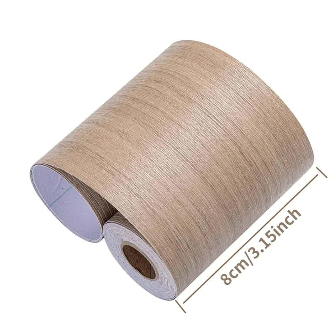 CasaForm Premium Skirting Trim | Durable PVC wood grain wall base stickers for modern decoration