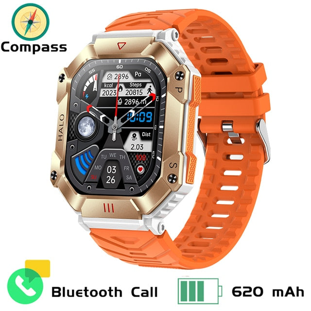 620mAh Large Battery Durable Military Smart Watch Men