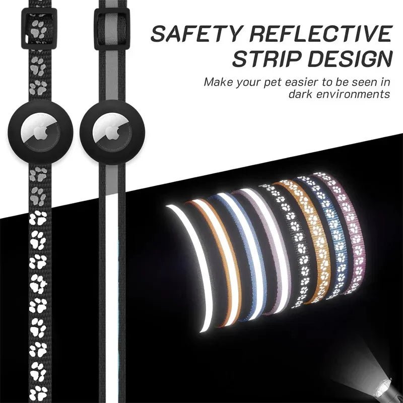 VELVETAIL SOFTCUB – Reflective Cat Collar with Airtag Holder and Safety Bell