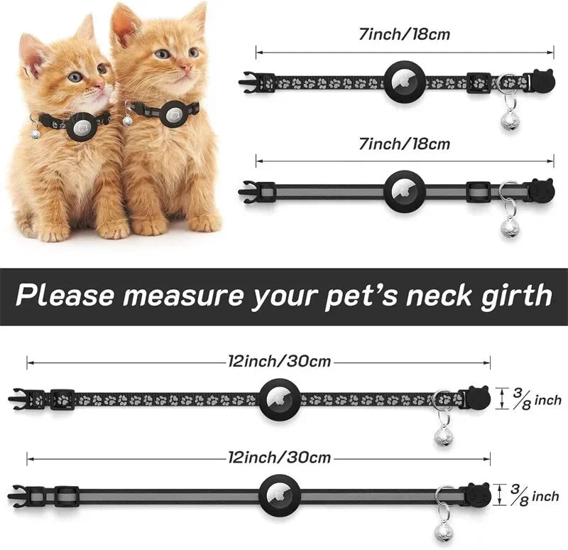 VELVETAIL SOFTCUB – Reflective Cat Collar with Airtag Holder and Safety Bell