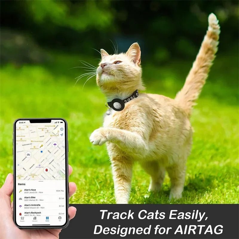 VELVETAIL SOFTCUB – Reflective Cat Collar with Airtag Holder and Safety Bell