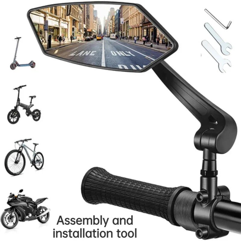 VIEWMAX CYCLEX – Adjustable Bike Rear View Mirror with Wide-Angle Visibility