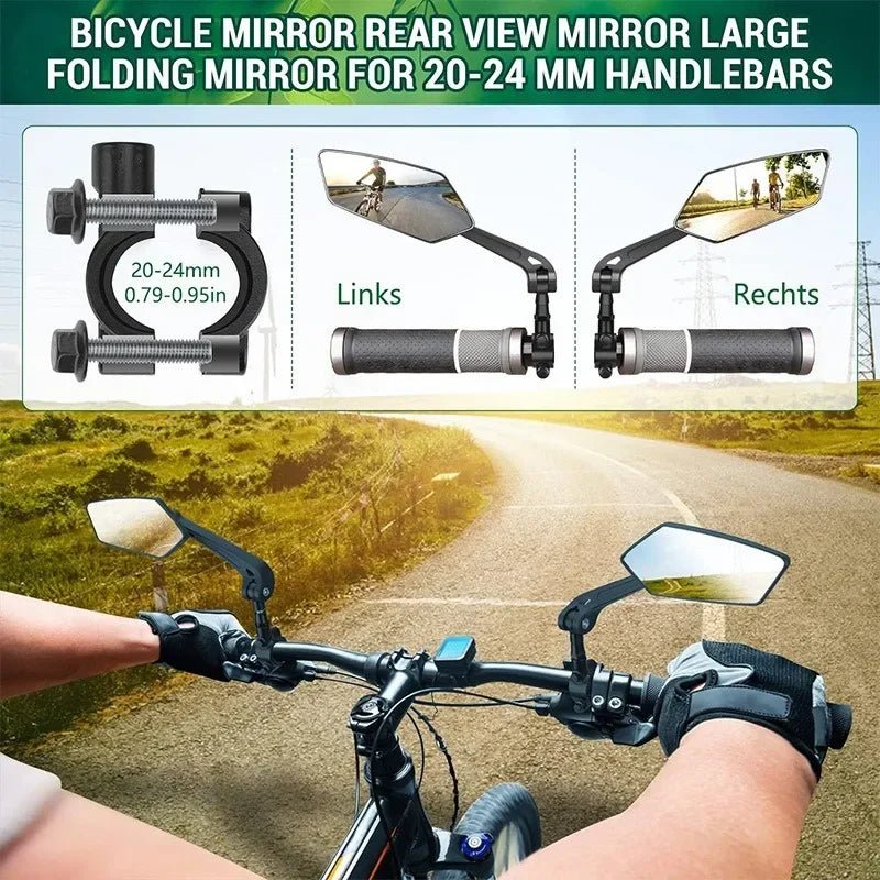 VIEWMAX CYCLEX – Adjustable Bike Rear View Mirror with Wide-Angle Visibility