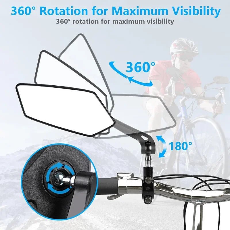 VIEWMAX CYCLEX – Adjustable Bike Rear View Mirror with Wide-Angle Visibility