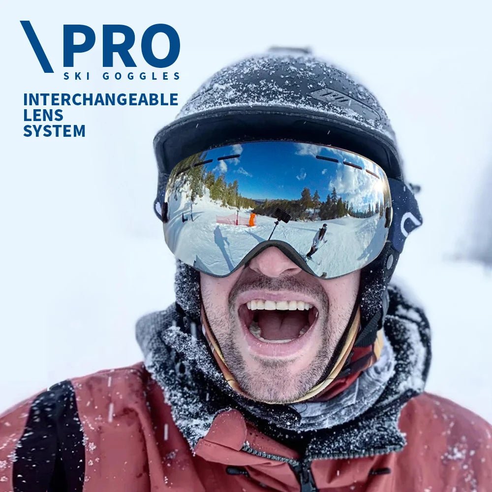 VISTASWITCH – Interchangeable Lens Anti-Fog Ski Goggles with UV400 Protection
