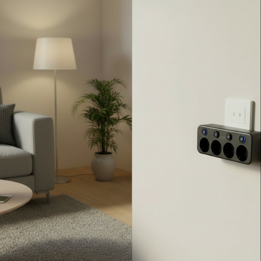 VOLTARA – Compact 4-Socket Extension with USB Charging & Safety Lock