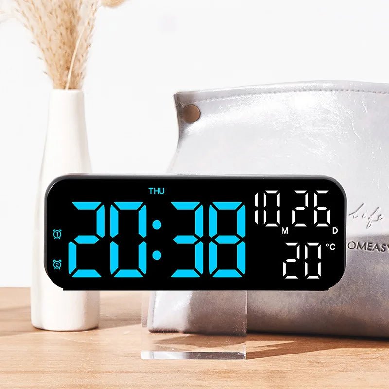 VOXSYNC – LED Digital Alarm Clock with Voice Control & Temperature Display