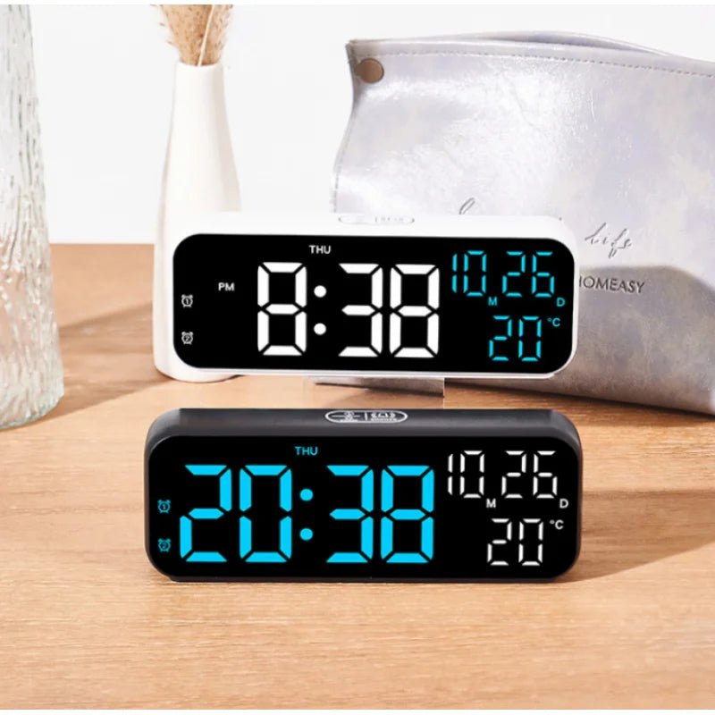 VOXSYNC – LED Digital Alarm Clock with Voice Control & Temperature Display