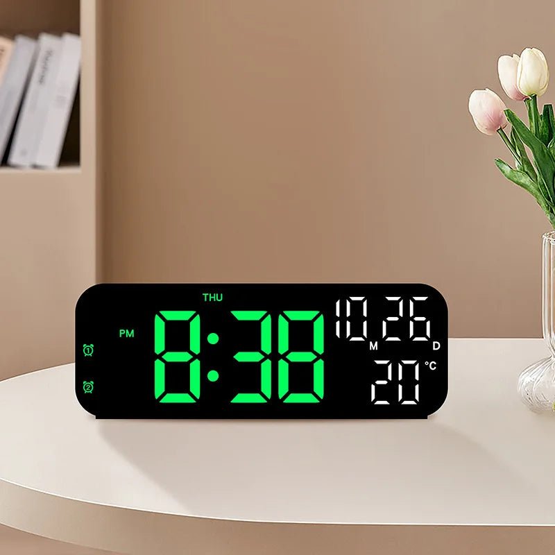 VOXSYNC – LED Digital Alarm Clock with Voice Control & Temperature Display