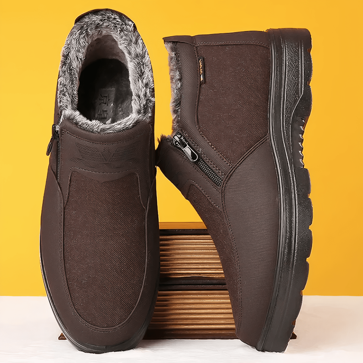 WINTERROX – Men’s Orthopedic Winter Shoes with Waterproof Shield, Fur Lining & Non-Slip Sole