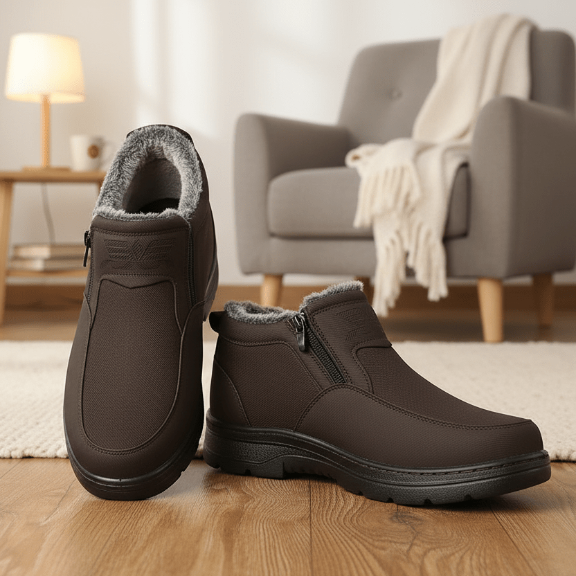WINTERROX – Men’s Orthopedic Winter Shoes with Waterproof Shield, Fur Lining & Non-Slip Sole