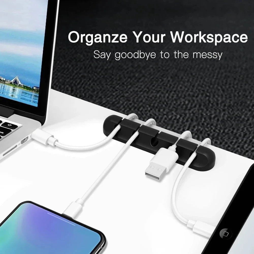 WIRENEST – Silicone Cable Organizer for Desk, Effective Cable Management Solution