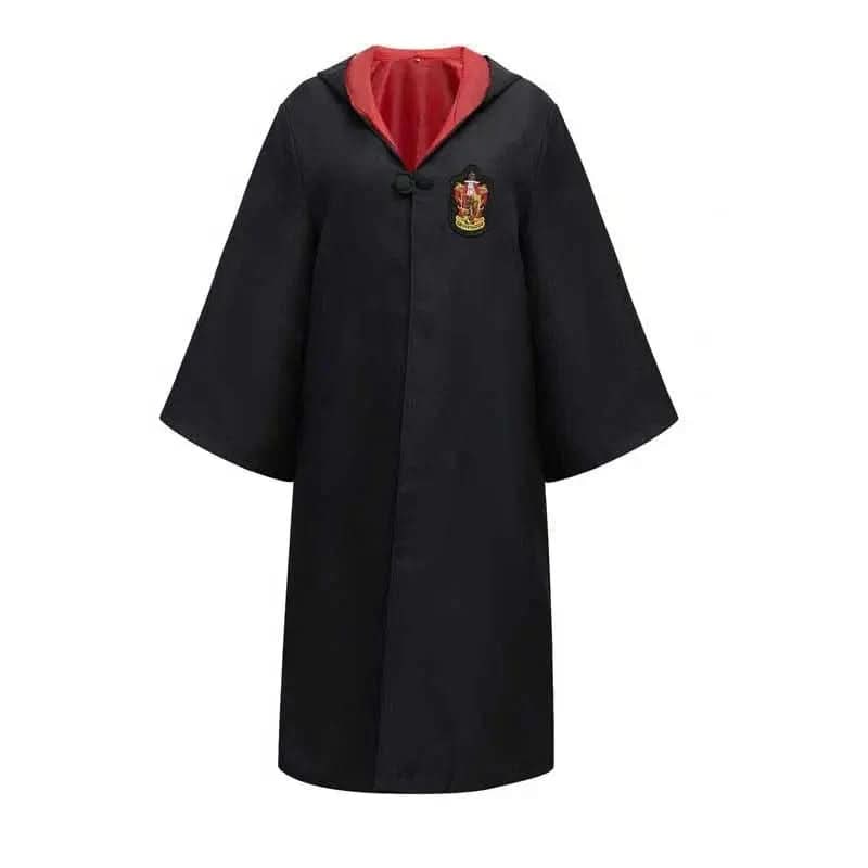 Wizard Costume Robe Hooded Embroidered Ankle Length