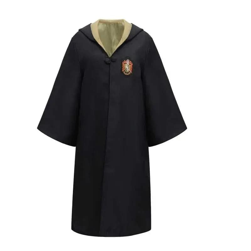 Wizard Costume Robe Hooded Embroidered Ankle Length