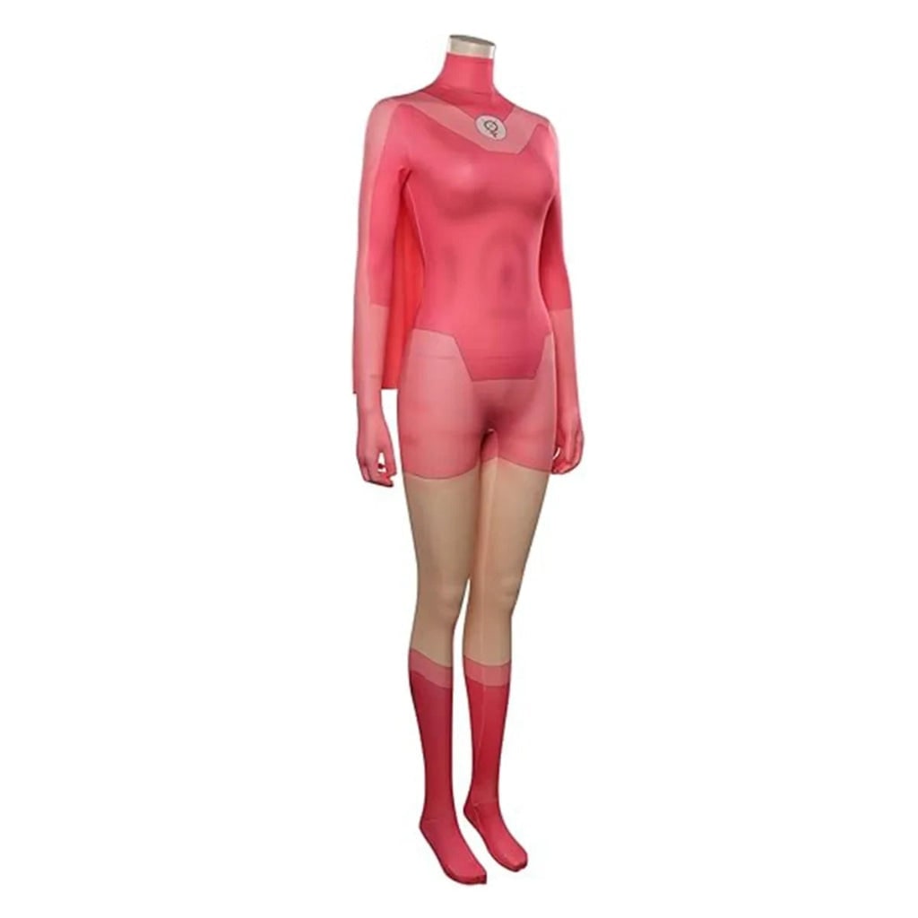 Women's Halloween Superhero Costume Cosplay Bodysuit with Cape and Gloves for Party