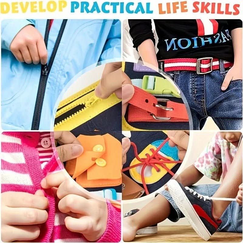 WONDERTOTS - Montessori Sensory Book, ftui Early Learning Adventure for Ages 2–5 with Interactive Felt Storage