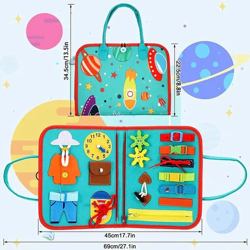WONDERTOTS - Montessori Sensory Book, ftui Early Learning Adventure for Ages 2–5 with Interactive Felt Storage