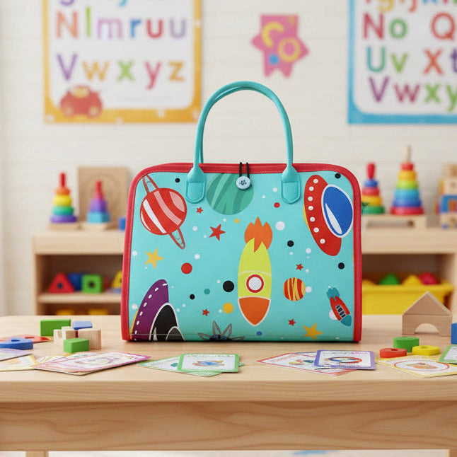 WONDERTOTS - Montessori Sensory Book, ftui Early Learning Adventure for Ages 2–5 with Interactive Felt Storage