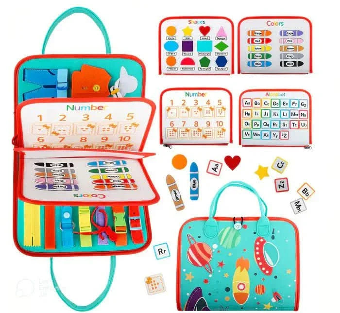 WONDERTOTS - Montessori Sensory Book, ftui Early Learning Adventure for Ages 2–5 with Interactive Felt Storage