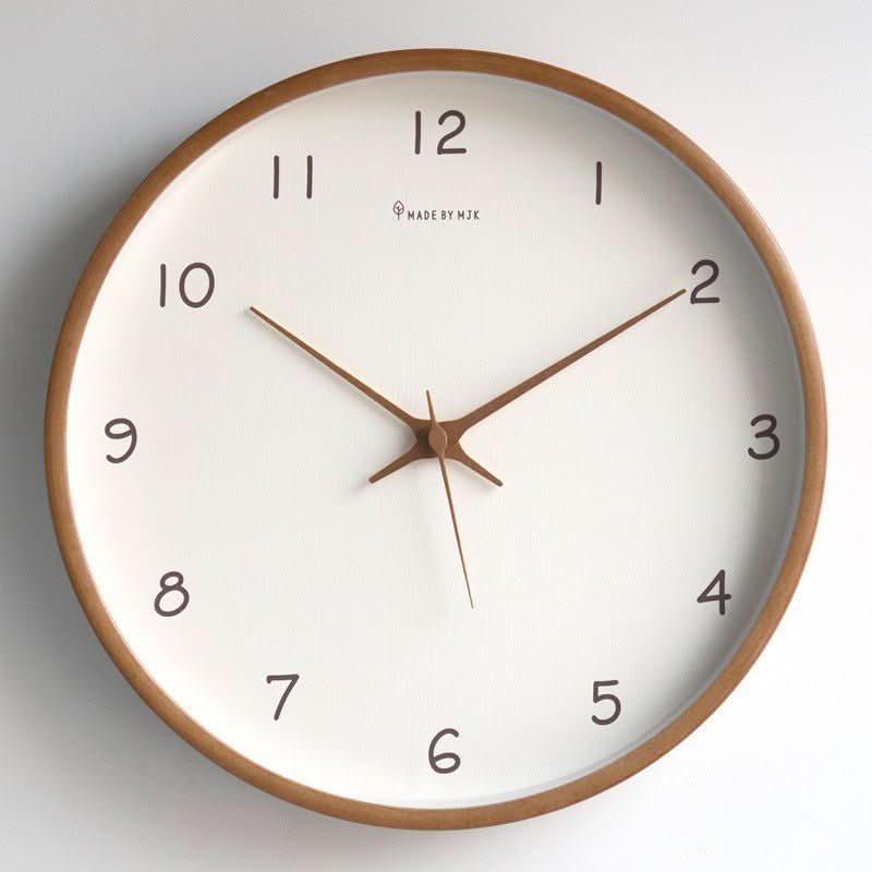 WOODHAVEN – Solid Wood 10-Inch Silent Analogue Wall Clock