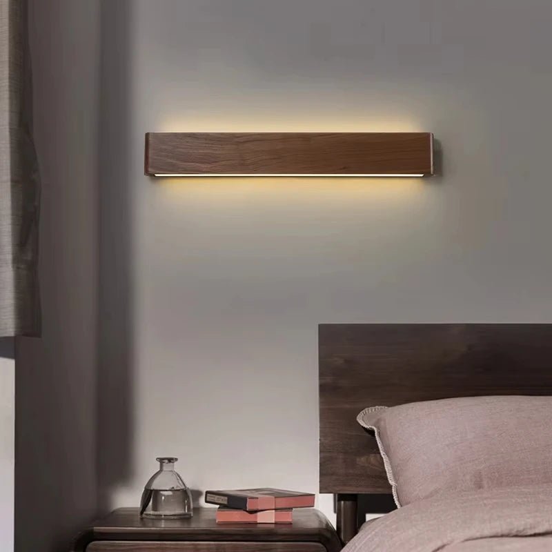 WOODLUX LED – modern wooden wall lamp with 3 color modes