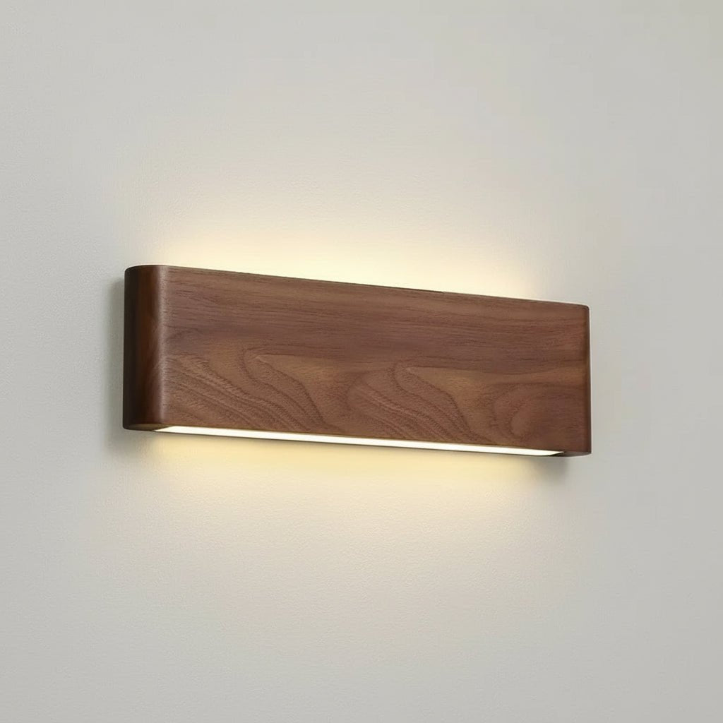 WOODLUX LED – modern wooden wall lamp with 3 color modes