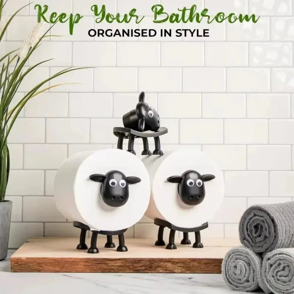 WOOLORA – ADORABLE SHEEP TOILET PAPER HOLDER FOR PLAYFUL BATHROOMS