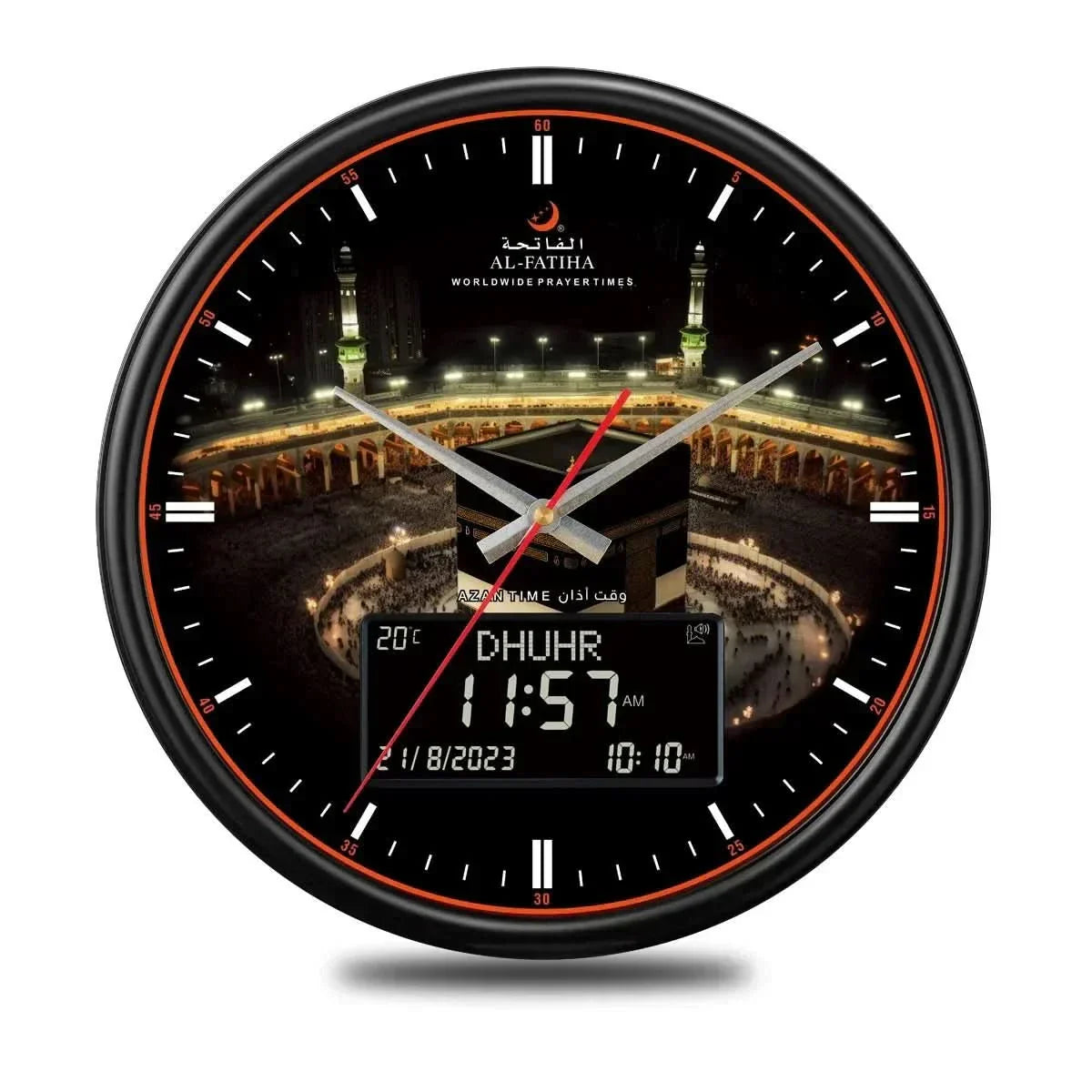 Zamora Time Prayer Clock – Automatic Global Prayer Times with Azan Alarm and Elegant Design