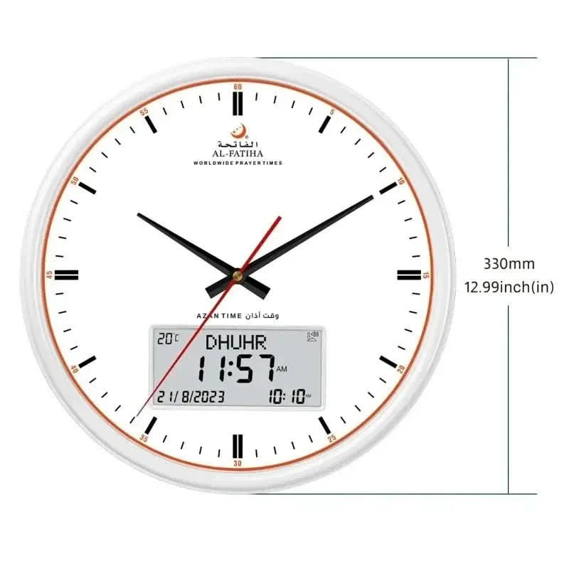 Zamora Time Prayer Clock – Automatic Global Prayer Times with Azan Alarm and Elegant Design