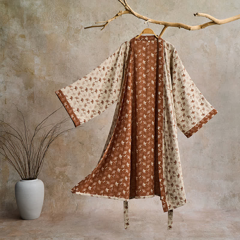 ZENLEAF – Two-Tone Kimono Bathrobe for Lightweight Everyday Relaxation