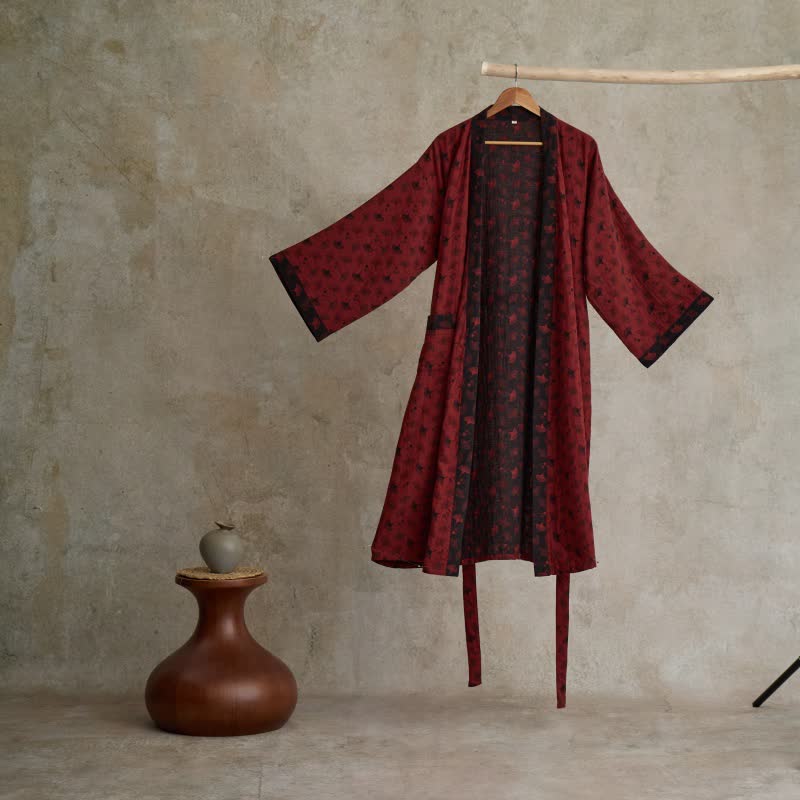 ZENLEAF – Two-Tone Kimono Bathrobe for Lightweight Everyday Relaxation