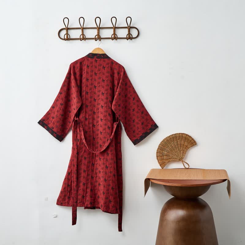 ZENLEAF – Two-Tone Kimono Bathrobe for Lightweight Everyday Relaxation