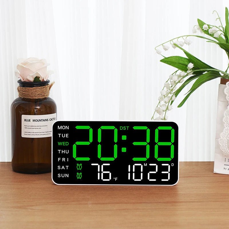 ZENTIME WALL – Digital Wall Clock with Remote, Dual Alarms & Temperature Display