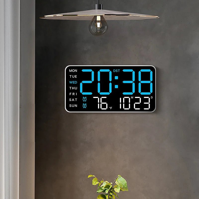 ZENTIME WALL – Digital Wall Clock with Remote, Dual Alarms & Temperature Display
