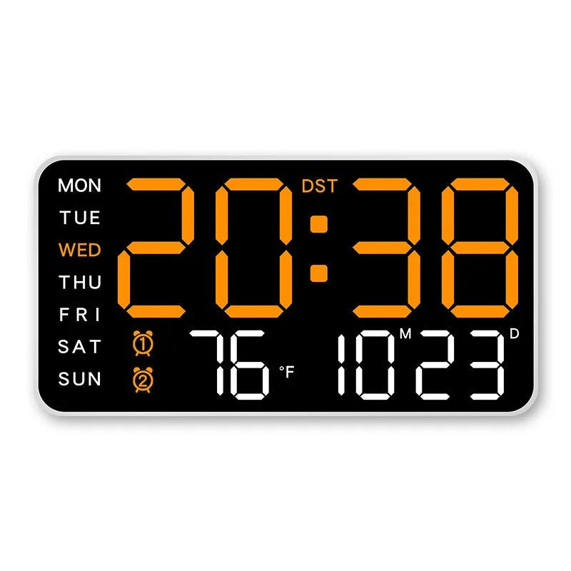 ZENTIME WALL – Digital Wall Clock with Remote, Dual Alarms & Temperature Display